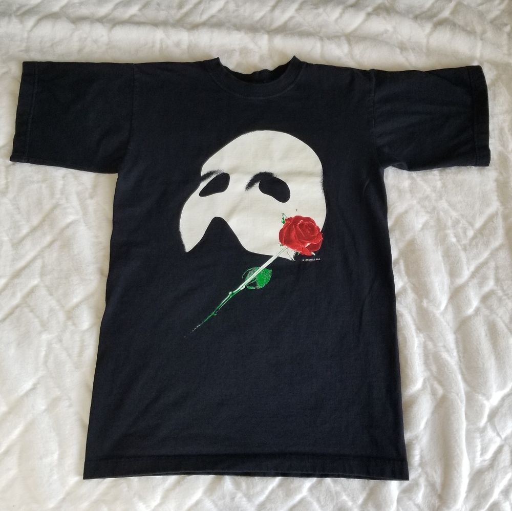 Vintage Phantom of the Opera Black Glow in the Dark T-Shirt Mens Size Medium